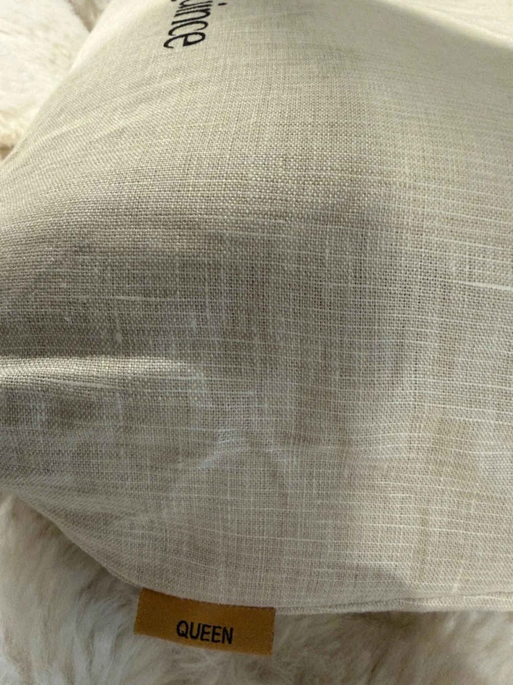 Quince linen Striped Beige and White Sheet Set - Picture 7 of 7